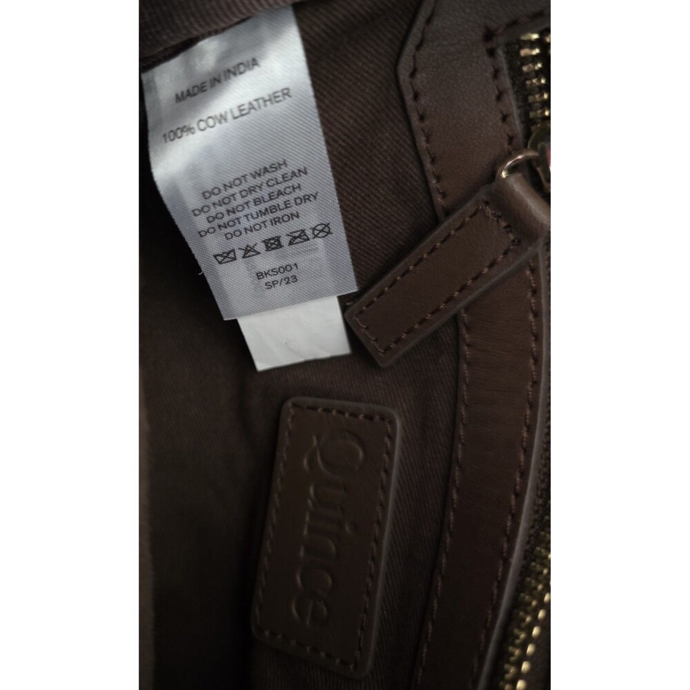Beautiful QUINCE Brown Woven Italian Leather CROSSBODY Bag EUC OnlyWornOnce - Picture 7 of 9